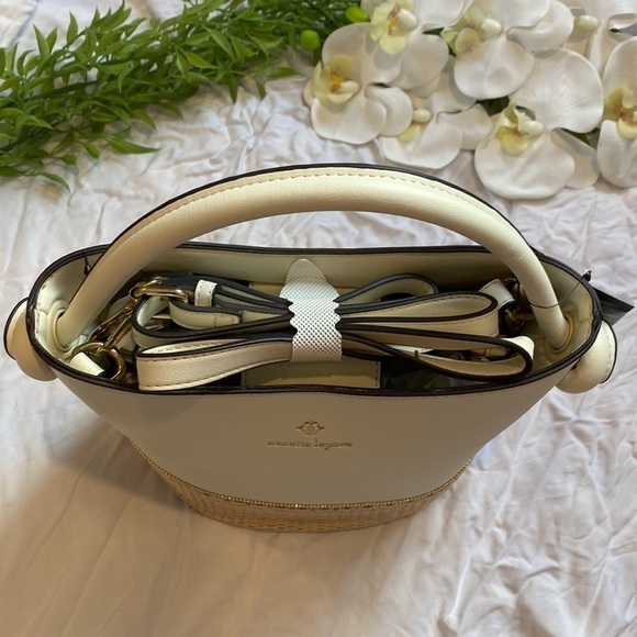 Nanette Lepore 'Rice' Rattan Reese Convertible Bucket Bags - Picture 9 of 15